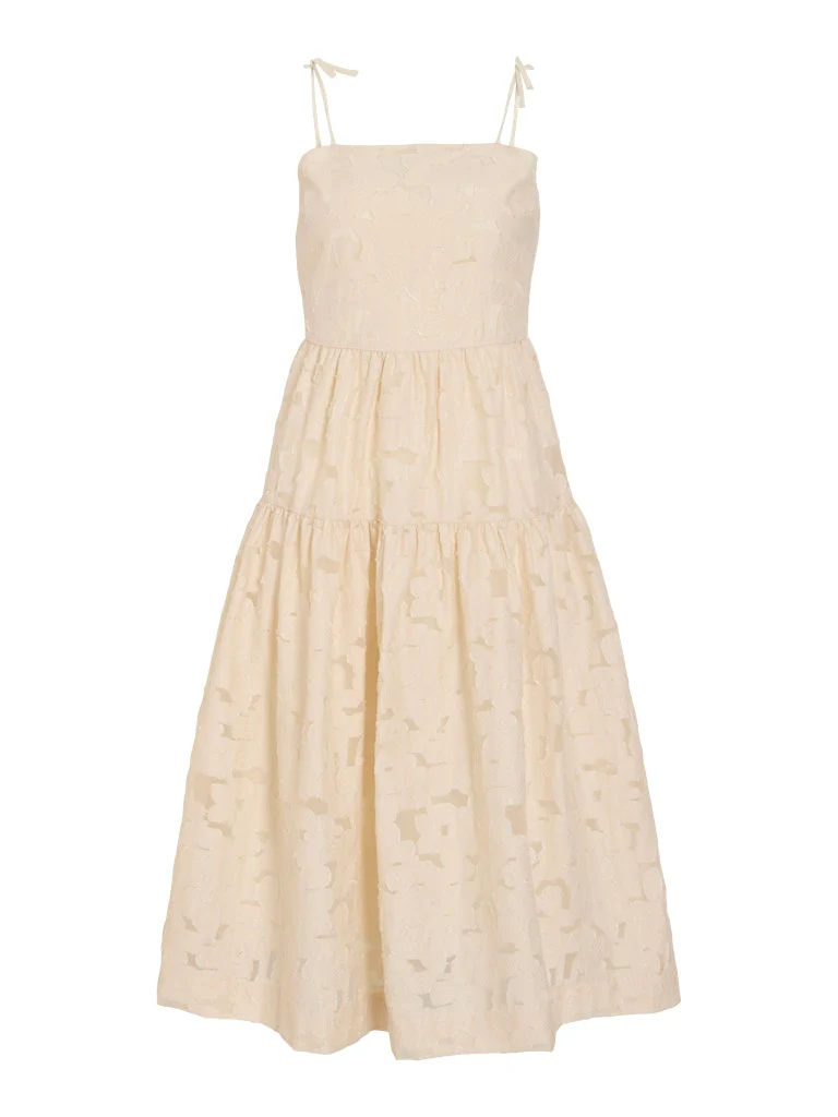 Helna Strap Midi Dress (Birch/Jacquard) - Image 6