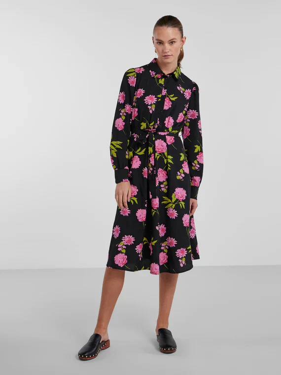 Hember Shirt Dress (Black) - Image 3