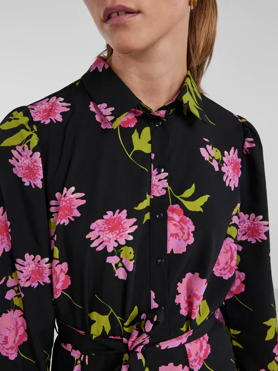 Hember Shirt Dress (Black) - Image 4
