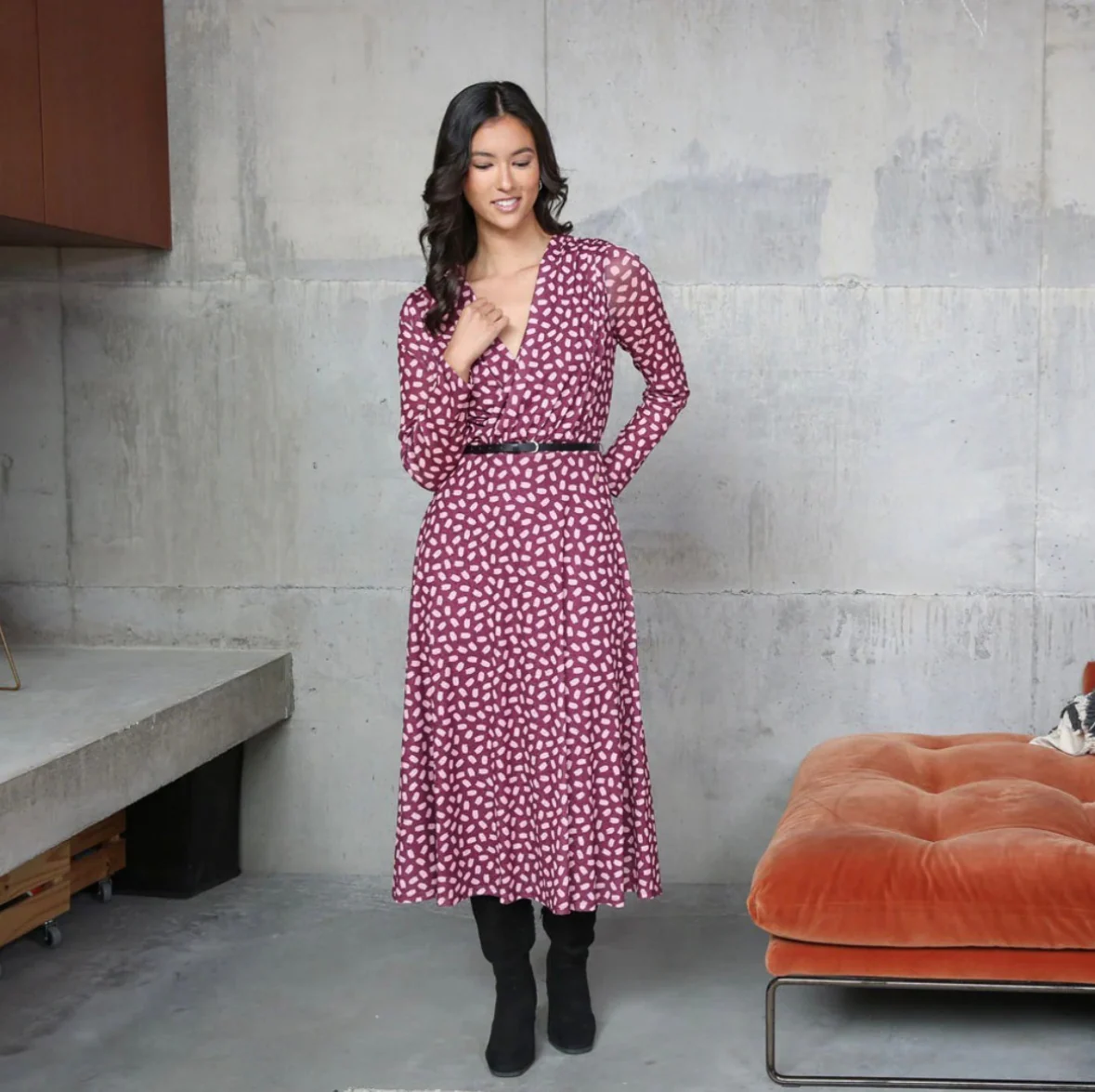Henrietta Midi Dress (Pink) - Image 2