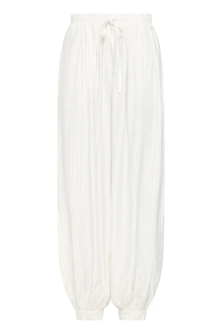 Hetta Balloon Pants (Cloud Dancer/Blue Stripe) - Image 7