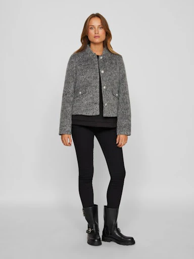 Hilda Short Jacket (Medium Grey/Melange) - Image 2