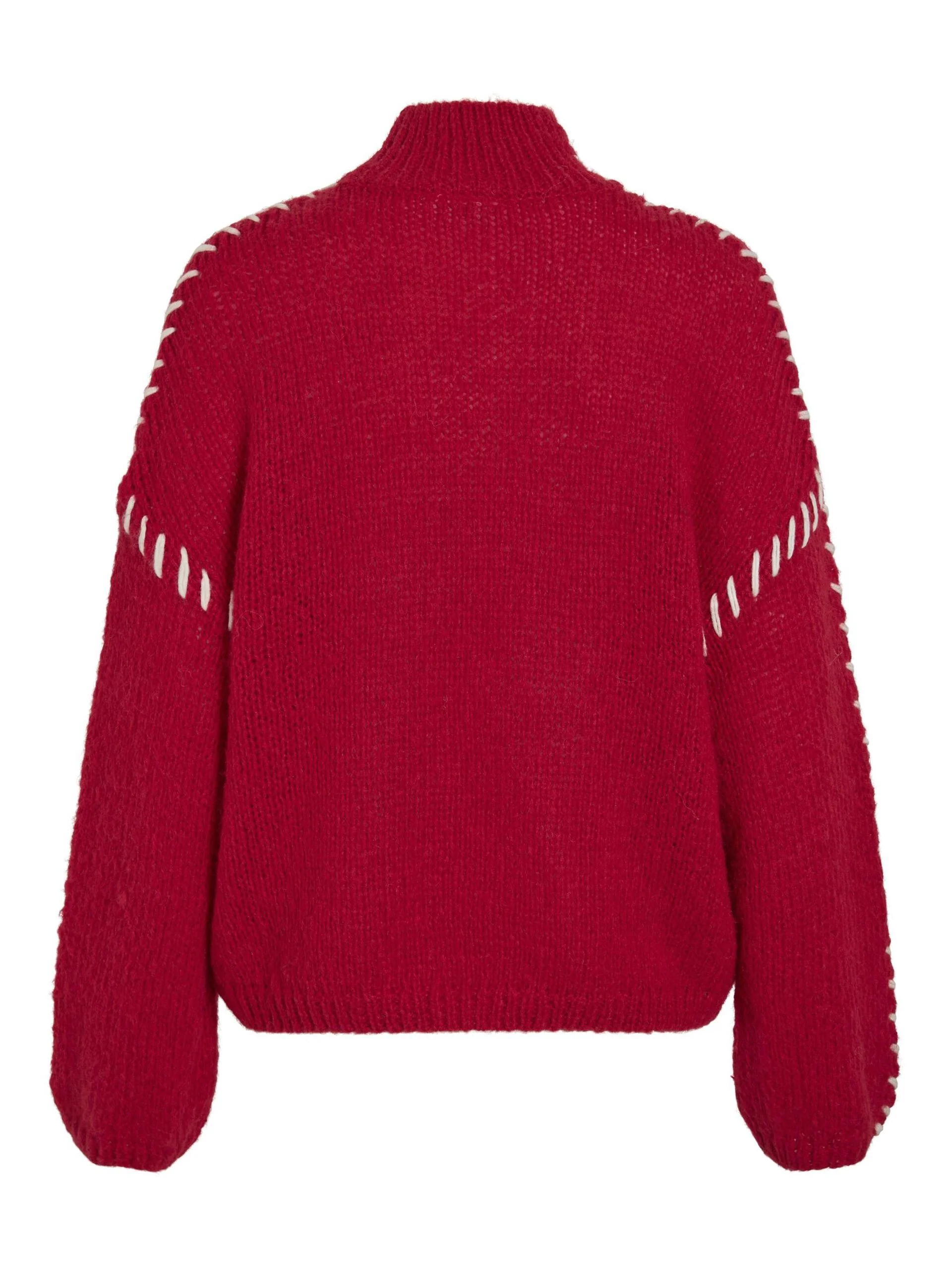 Hoca Turtle Neck Jumper (Cherry/White) - Image 8