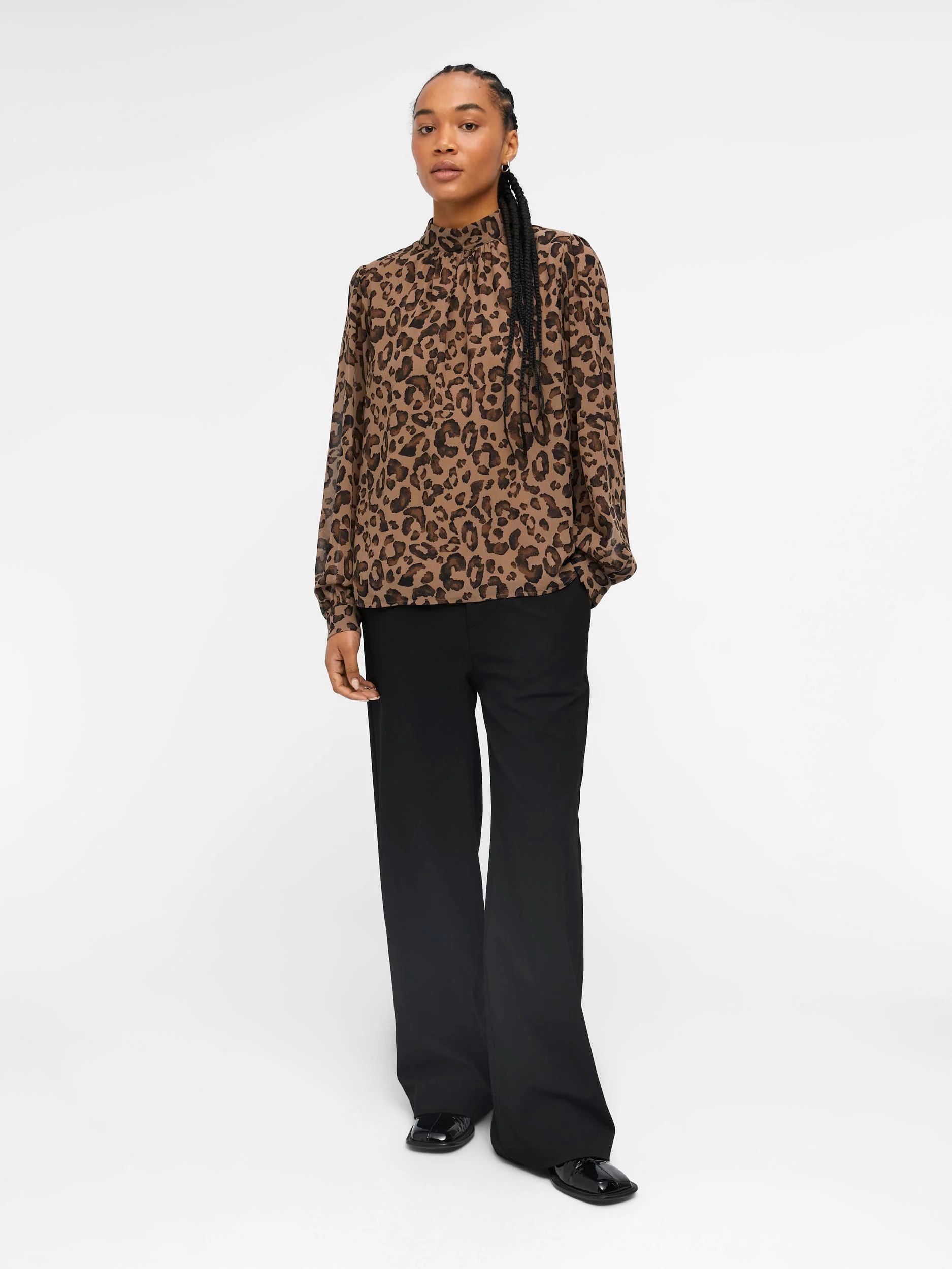 ILA HIGH NECK TOP (FOSSIL/ DARK EARTH) - Image 3