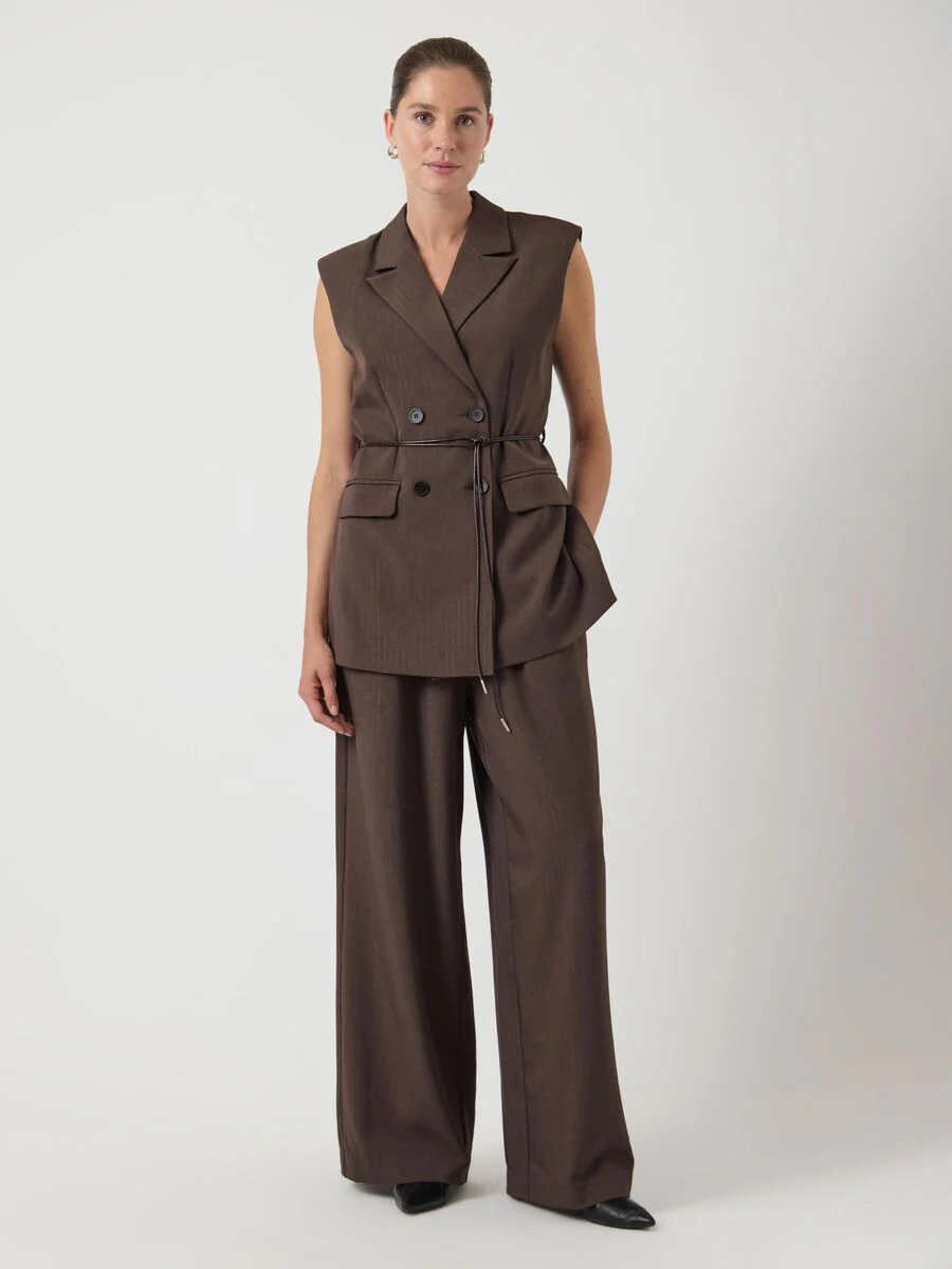 Imma Waistcoat (Chocolate Brown/Metallic)