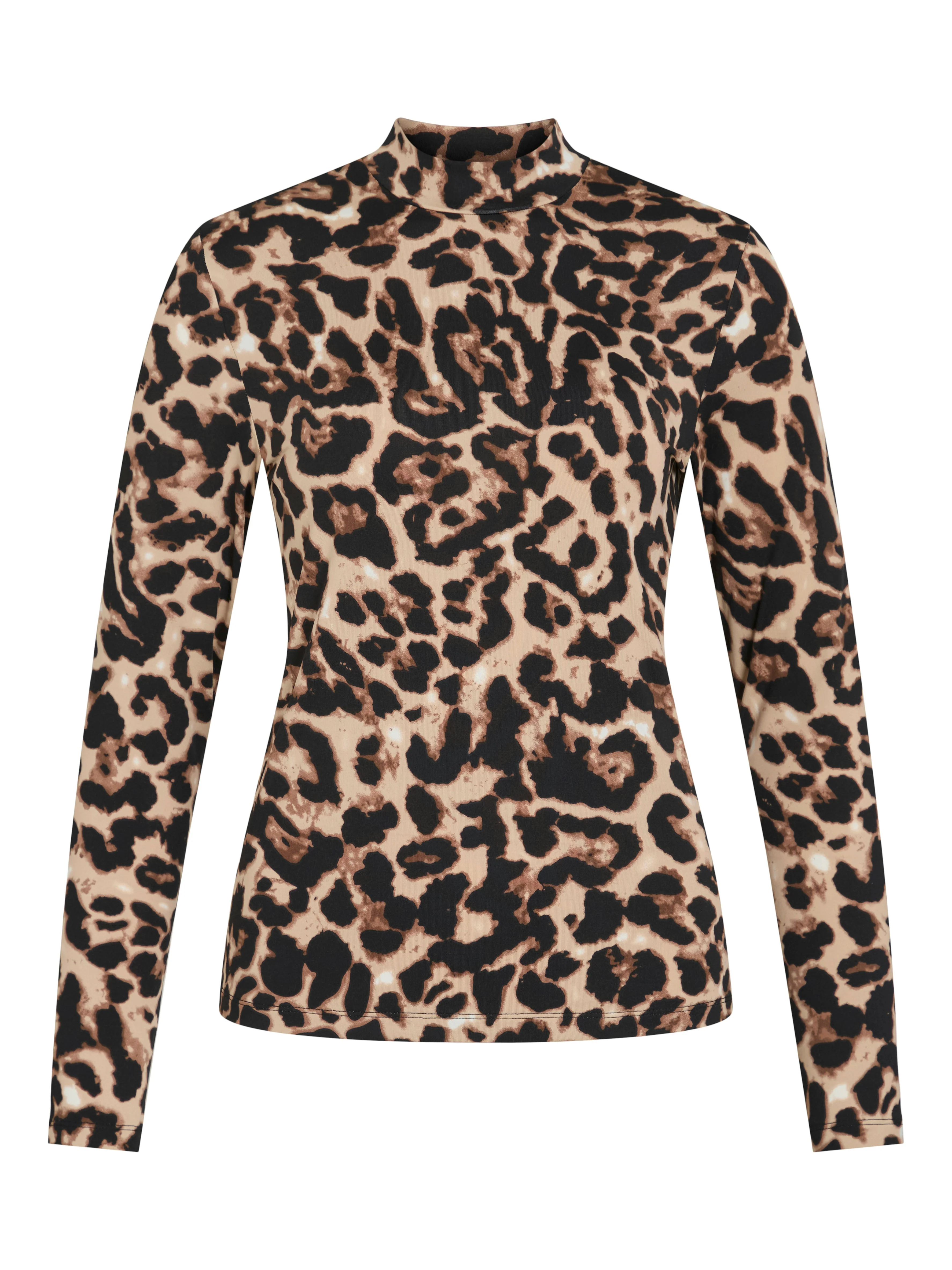 Ina High Neck Top (Black/Big Leo) - Image 2