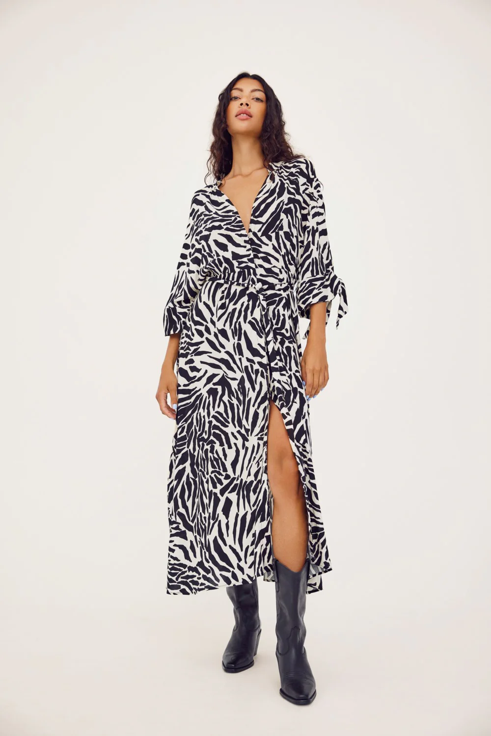 Iomir Midi Dress (Birch/Black) - Image 2