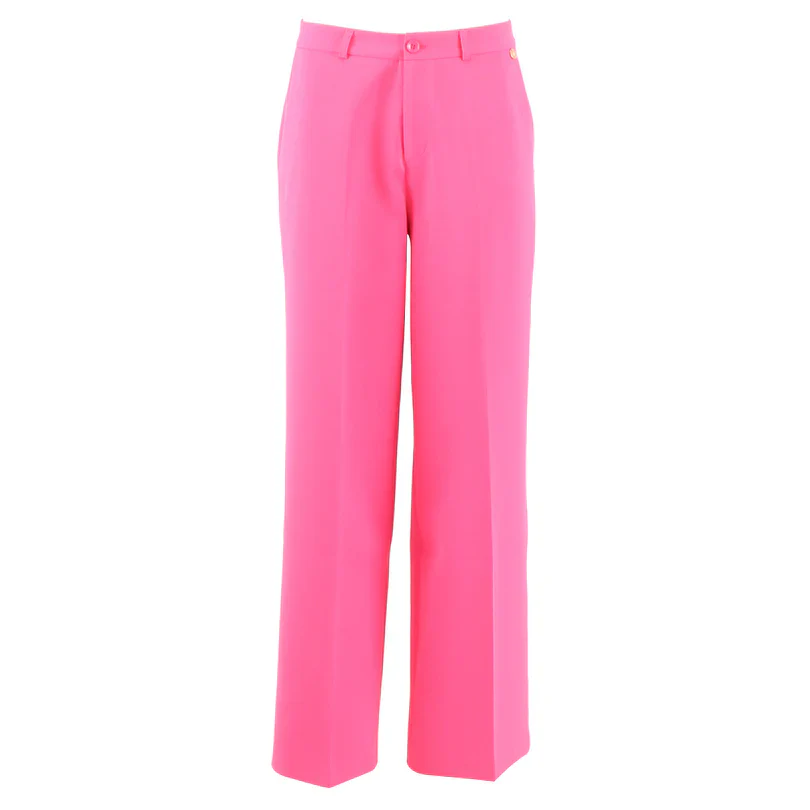 Isabel Wide Leg Trousers Short (Candy Pink) - Image 3