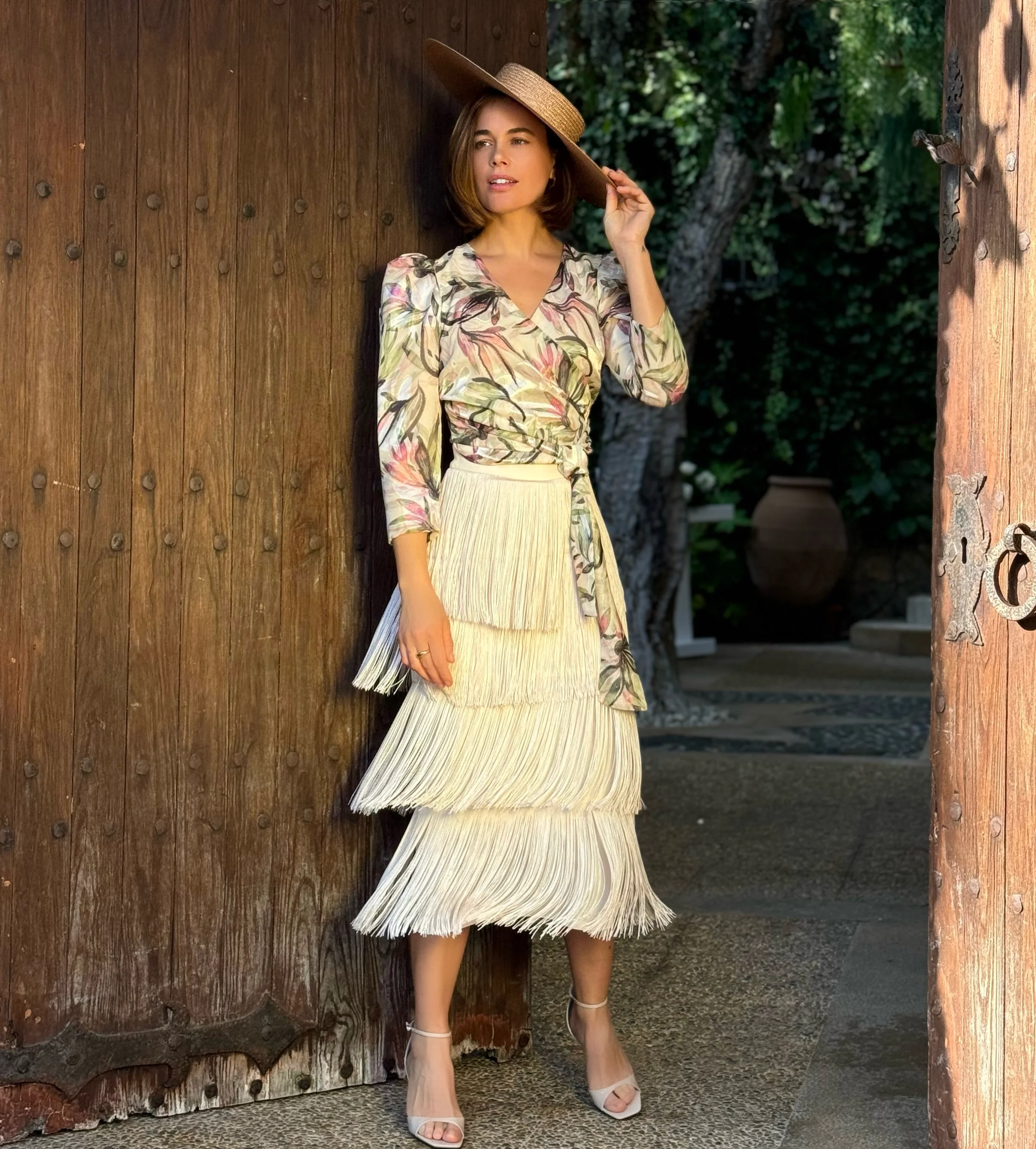 Isabelle Fringe Skirt (Cream)