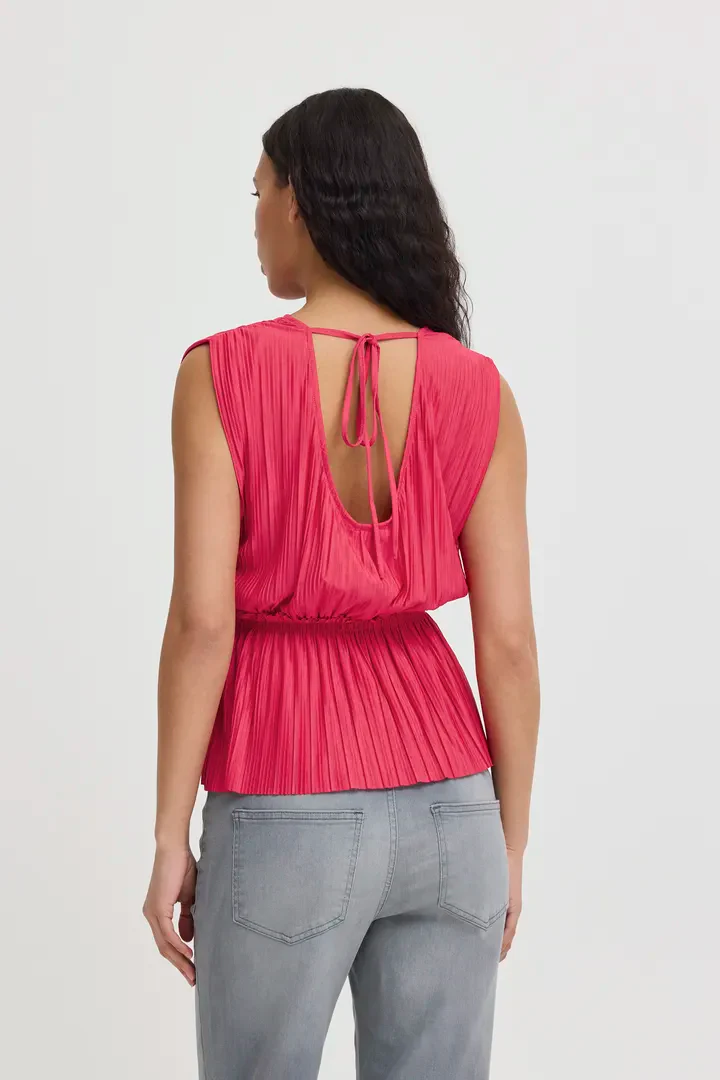 Ivy Sleeveless Top (Bright Rose) - Image 2