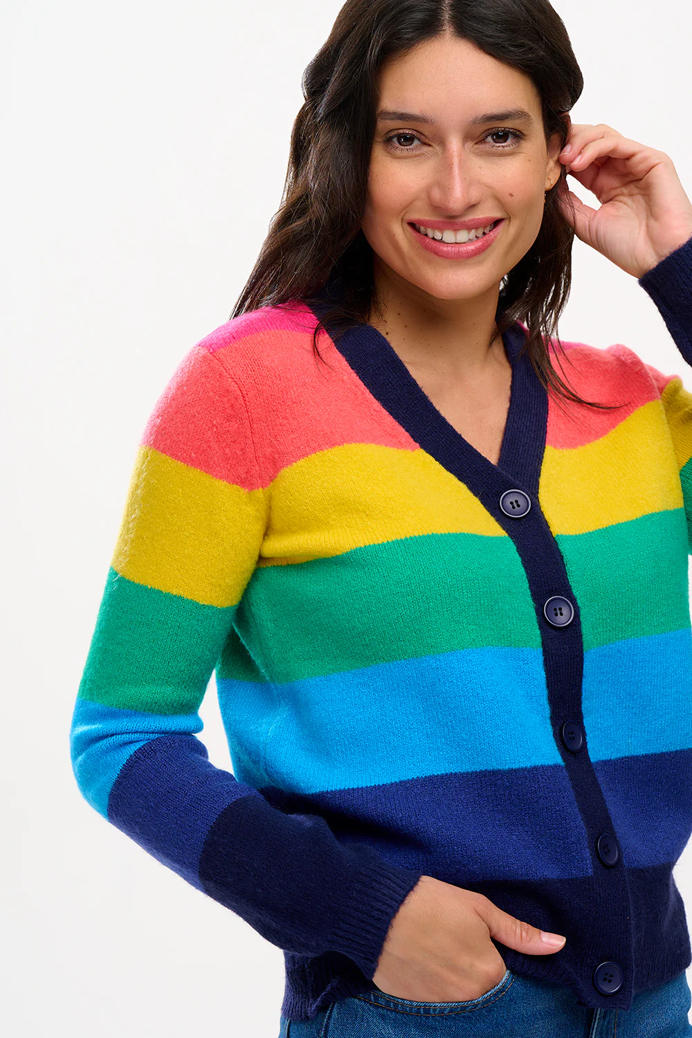 Izzy Cardigan (Rainbow Stripes) - Image 3