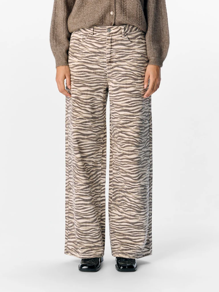 Jacinta High Waisted Jeans (Sandshell/Zebra) - Image 3