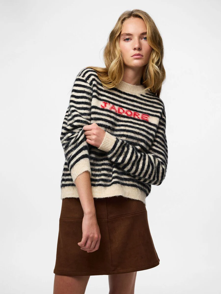 Jada Knit Jumper (Birch/Black) - Image 2