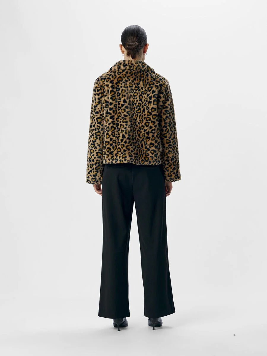Jaddie Faux Fur Jacket (Humus/Leo) - Image 5