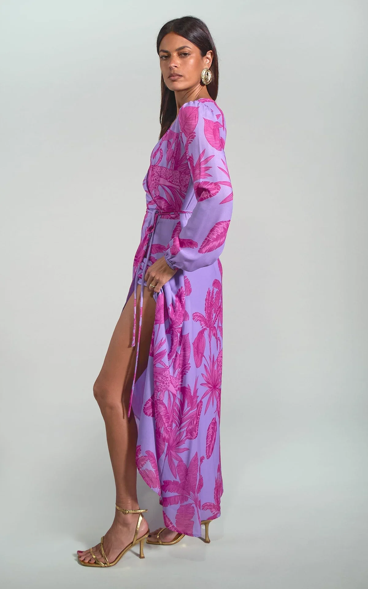 Jagger Maxi Dress (Lilac Jungle Palm) - Image 6