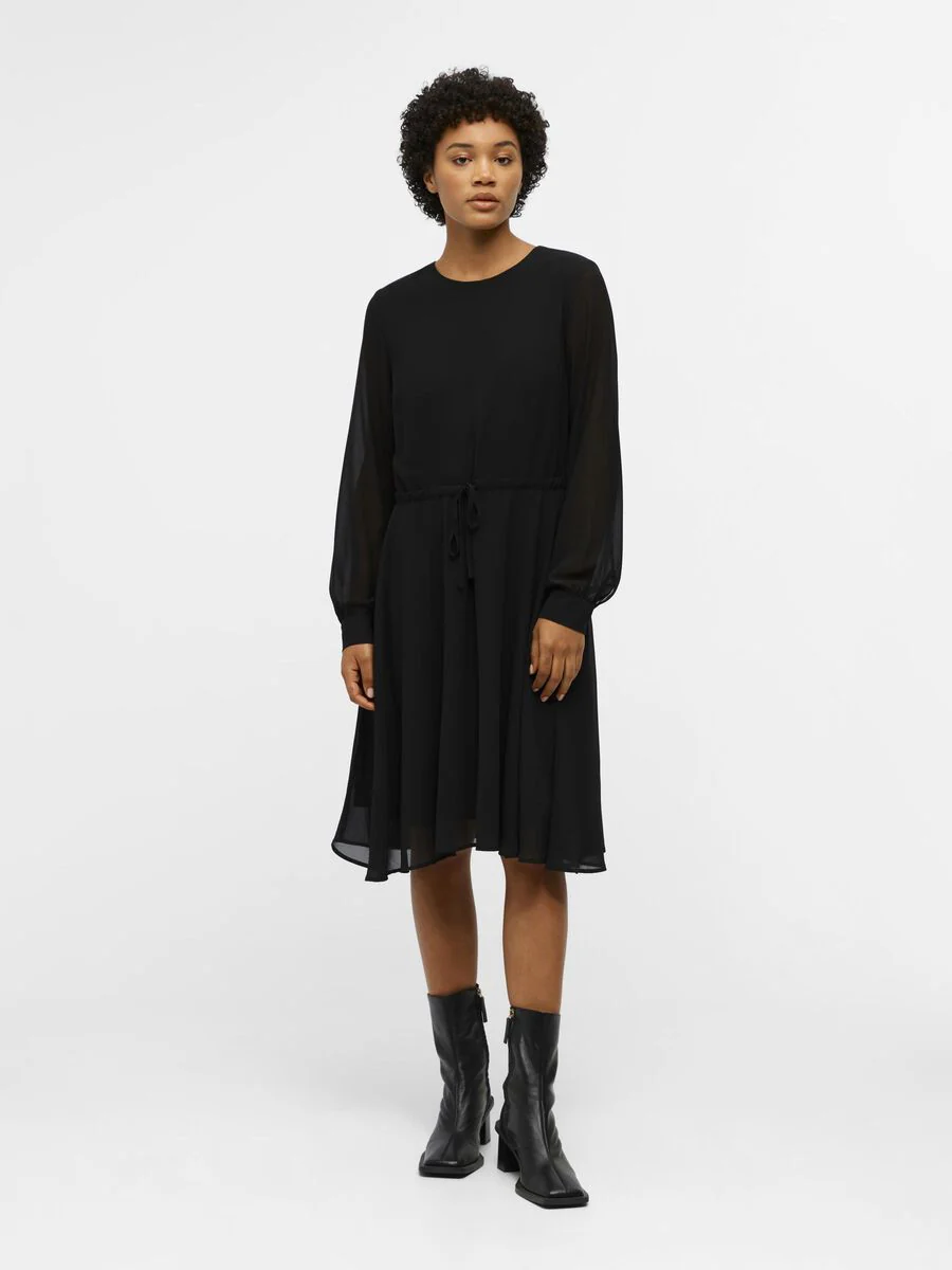 JAMILA L/S DRESS (BLACK)