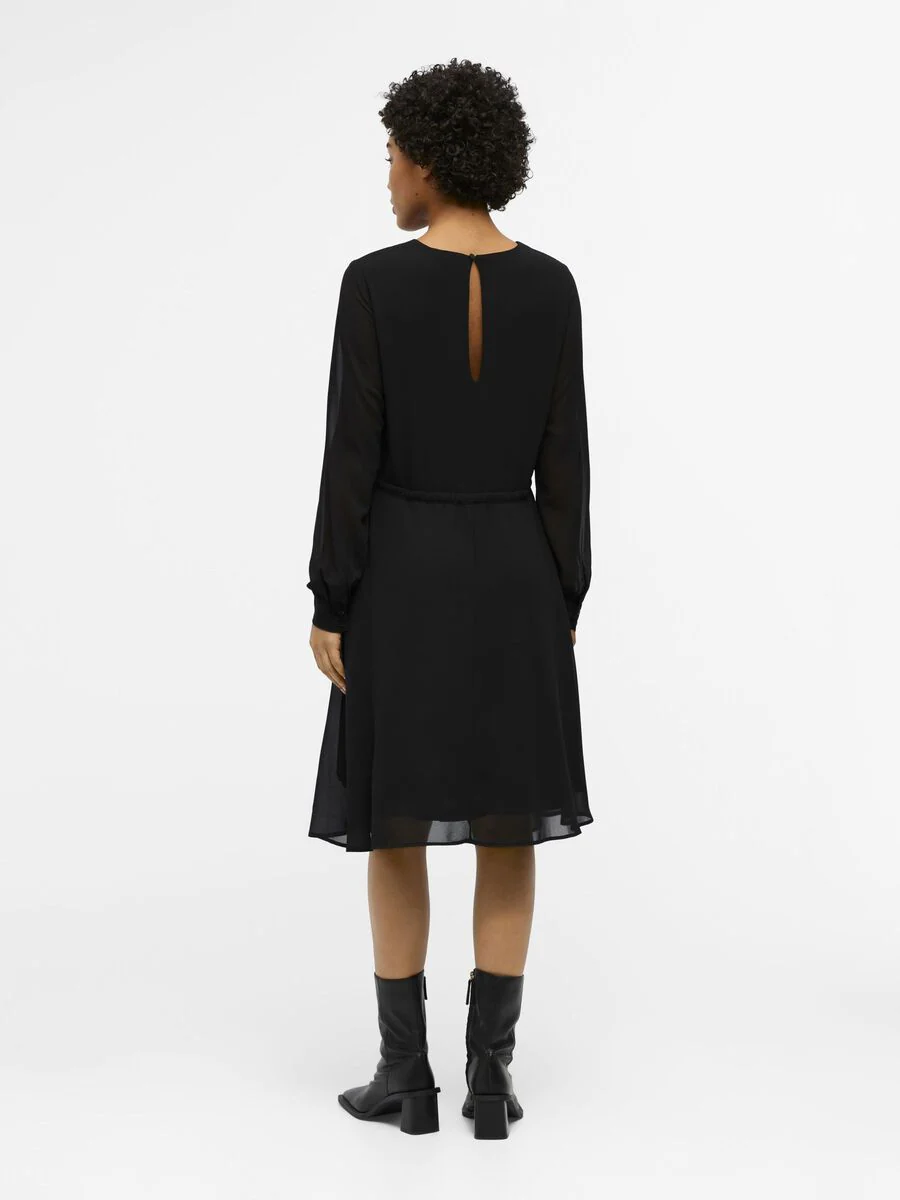 JAMILA L/S DRESS (BLACK) - Image 4