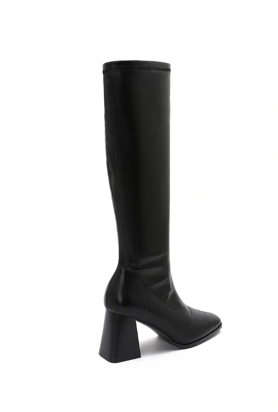Jane Knee High Boots (Black) - Image 2