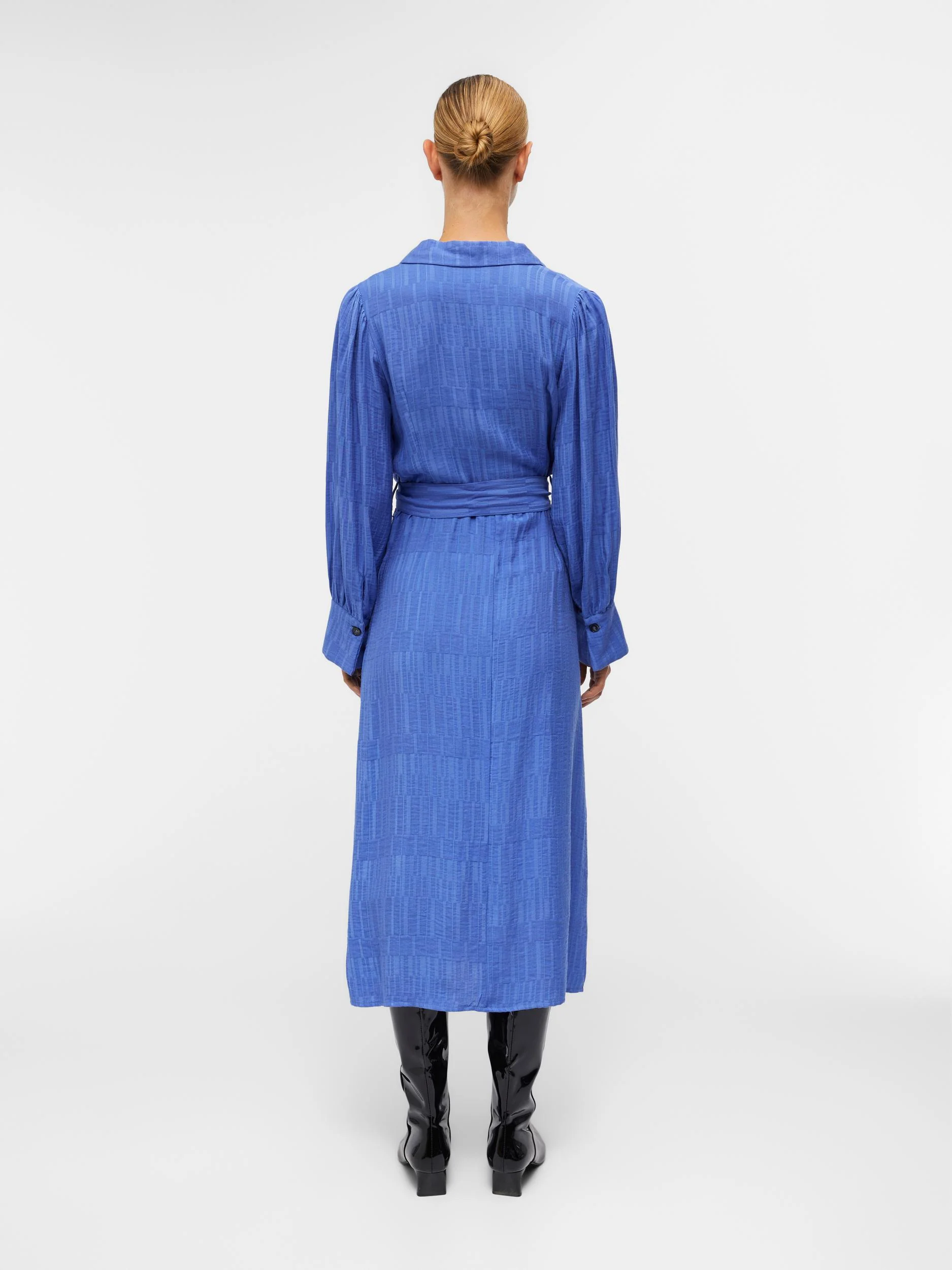 JANINE L/S MIDI WRAP DRESS (AMPARO BLUE) - Image 3