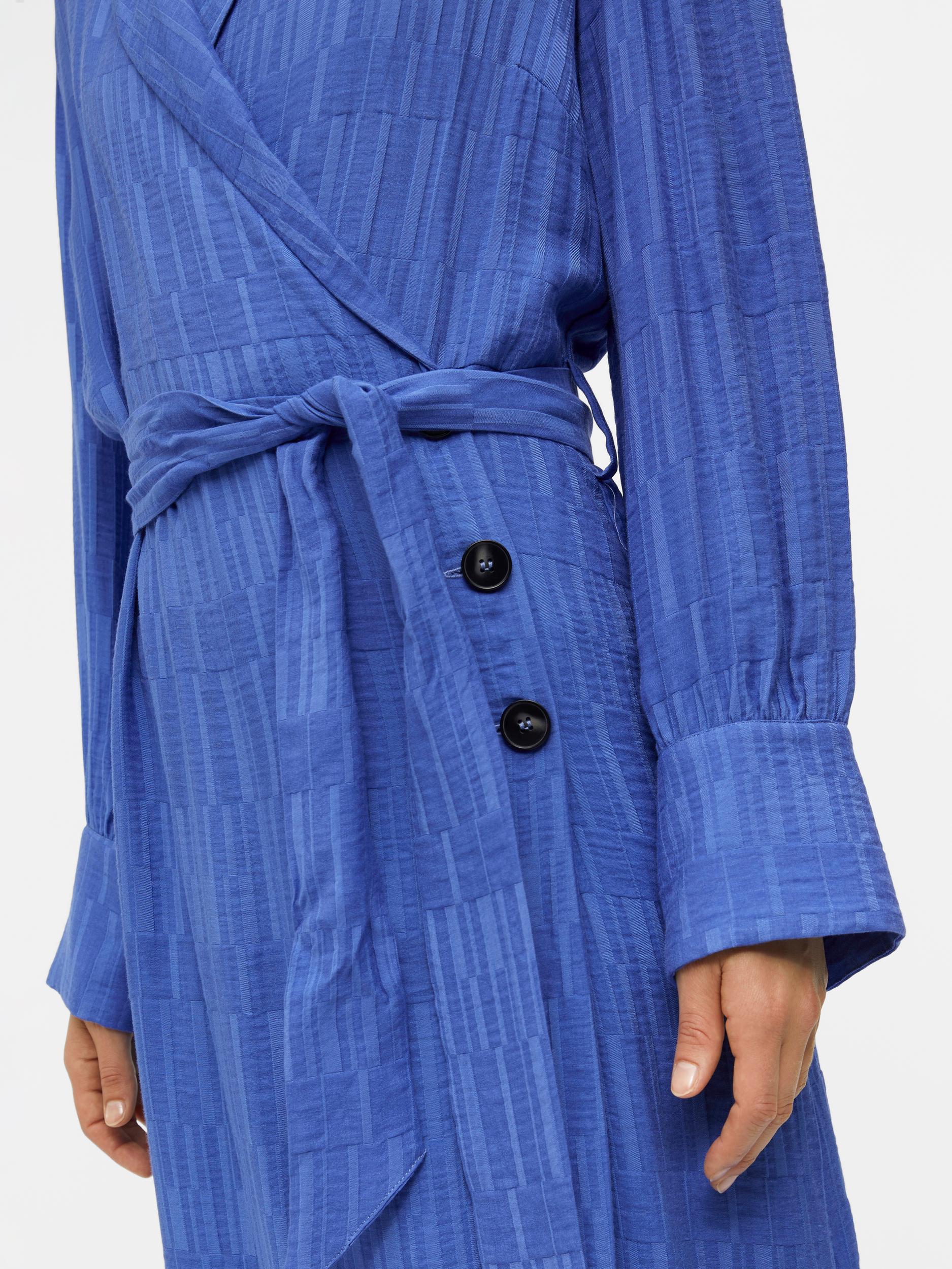 JANINE L/S MIDI WRAP DRESS (AMPARO BLUE) - Image 5