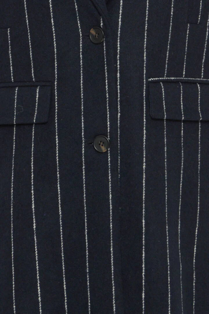 Jannet Pinstripe Long Waistcoat (Total Eclipse) - Image 6