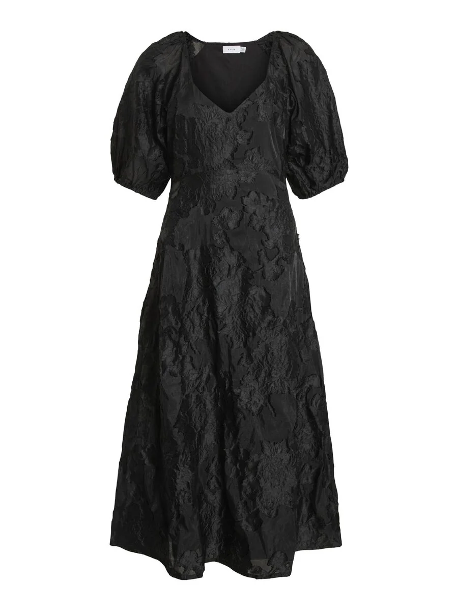 Jasmine Midi Dress (Black) - Image 8