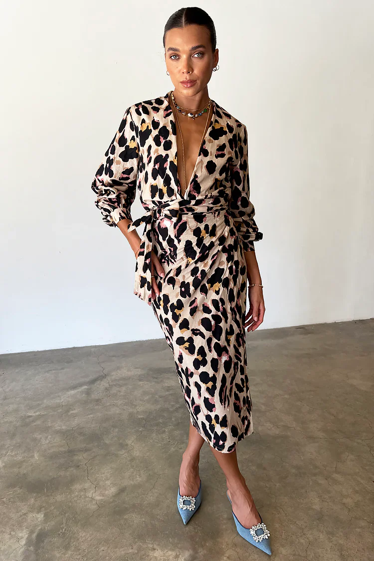 Jaspre Wrap Skirt (Leopard) - Image 3