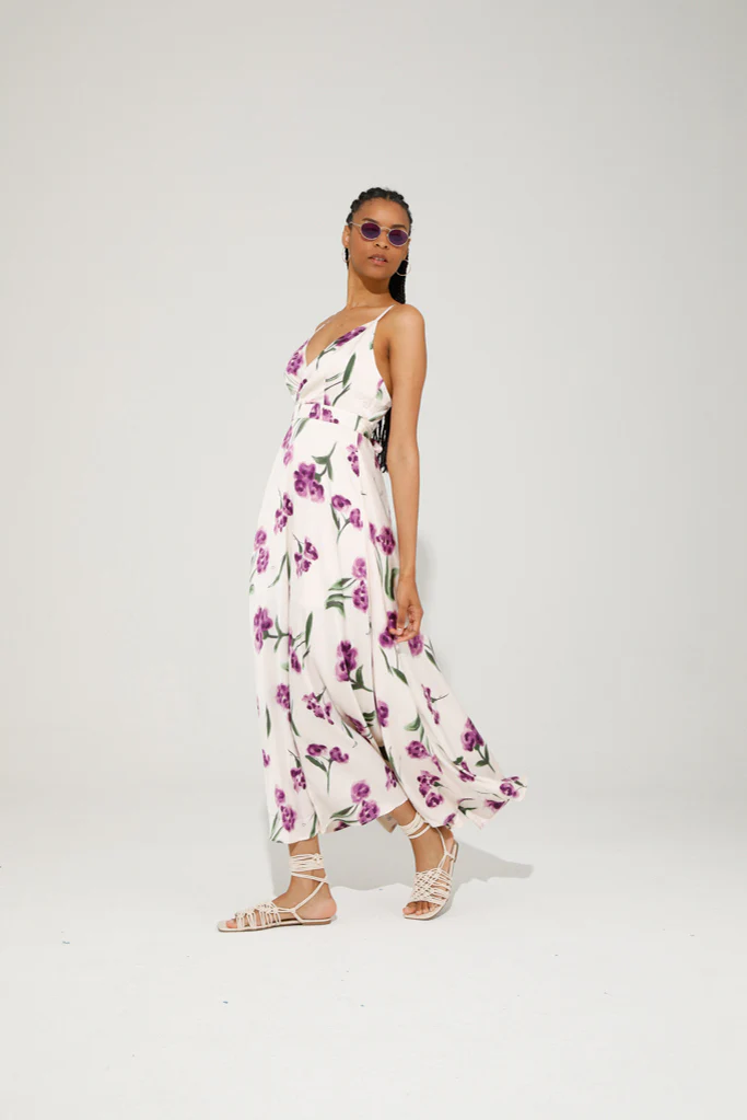JAZZ MAXI DRESS (PURPLE FLOWER) - Image 3