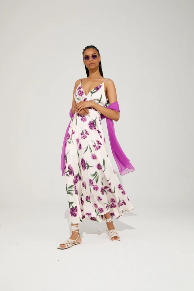 JAZZ MAXI DRESS (PURPLE FLOWER) - Image 4