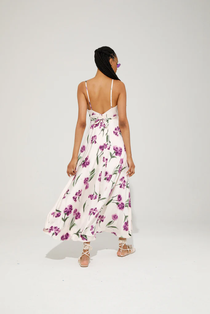 JAZZ MAXI DRESS (PURPLE FLOWER) - Image 5