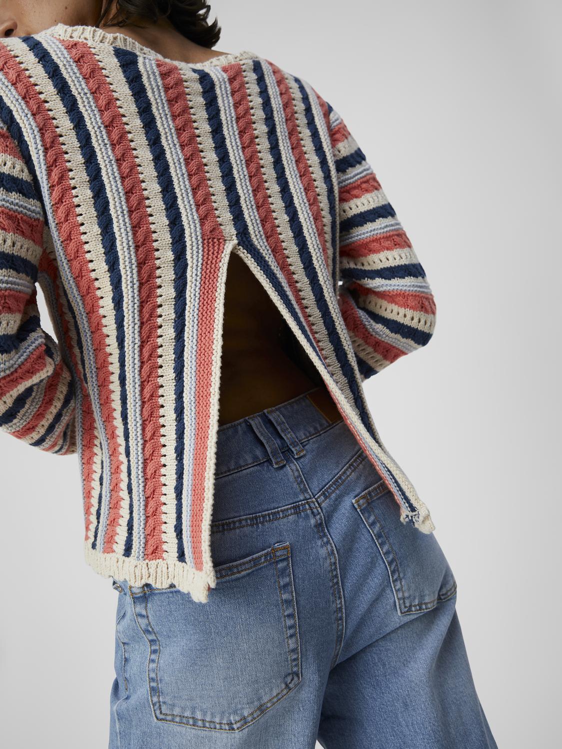 JELAINE KNIT JUMPER (PEACH/ MULTI) - Image 2