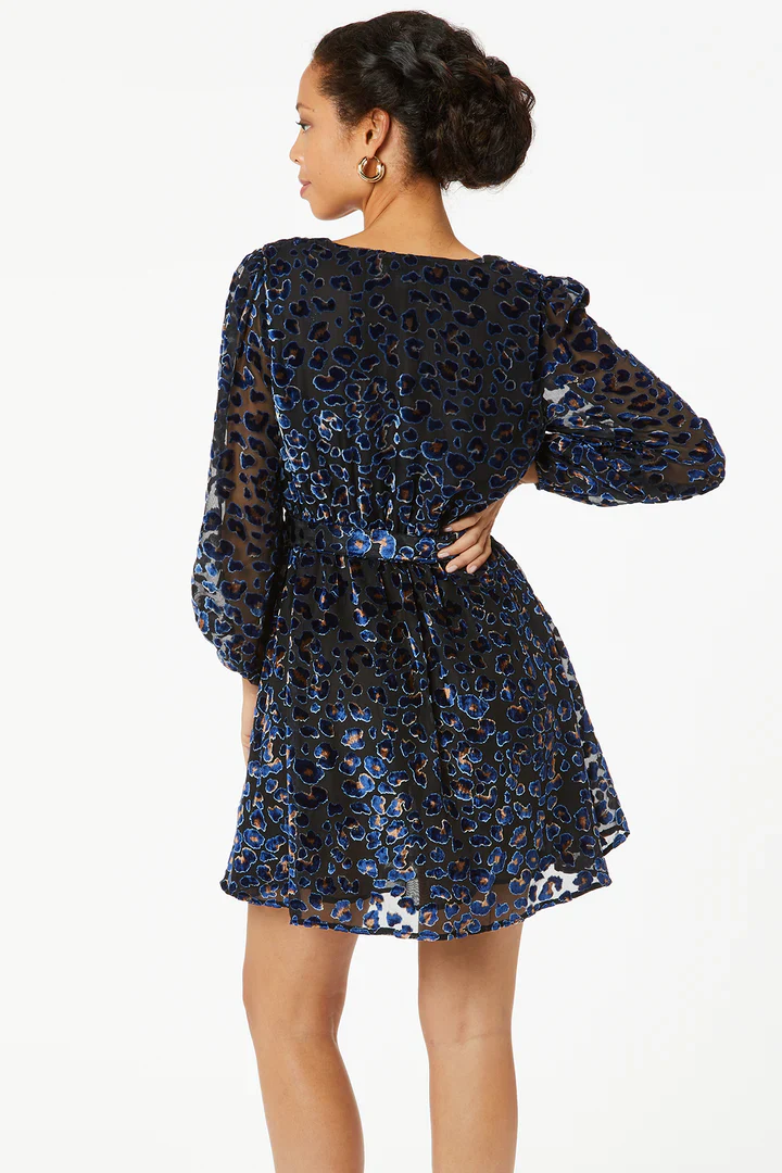 Jim Velvet Dress (Navy) - Image 5