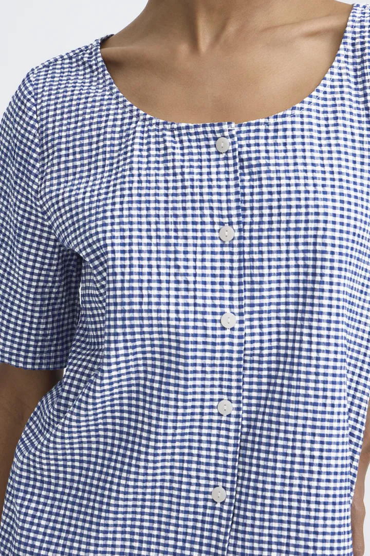Jimma Top (Blue/White Check) - Image 3