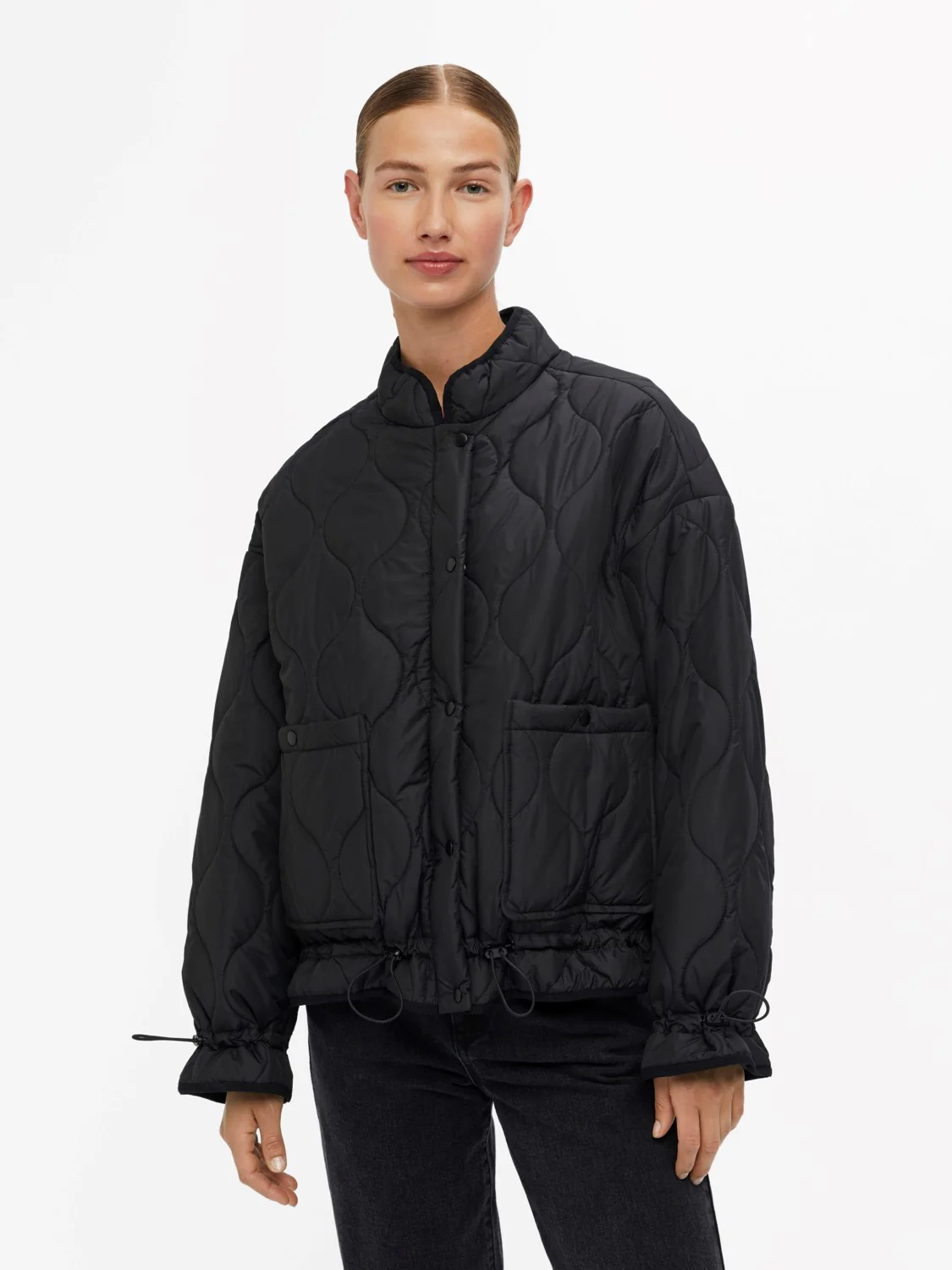 Jline Quilted Jacket (Black) - Image 2