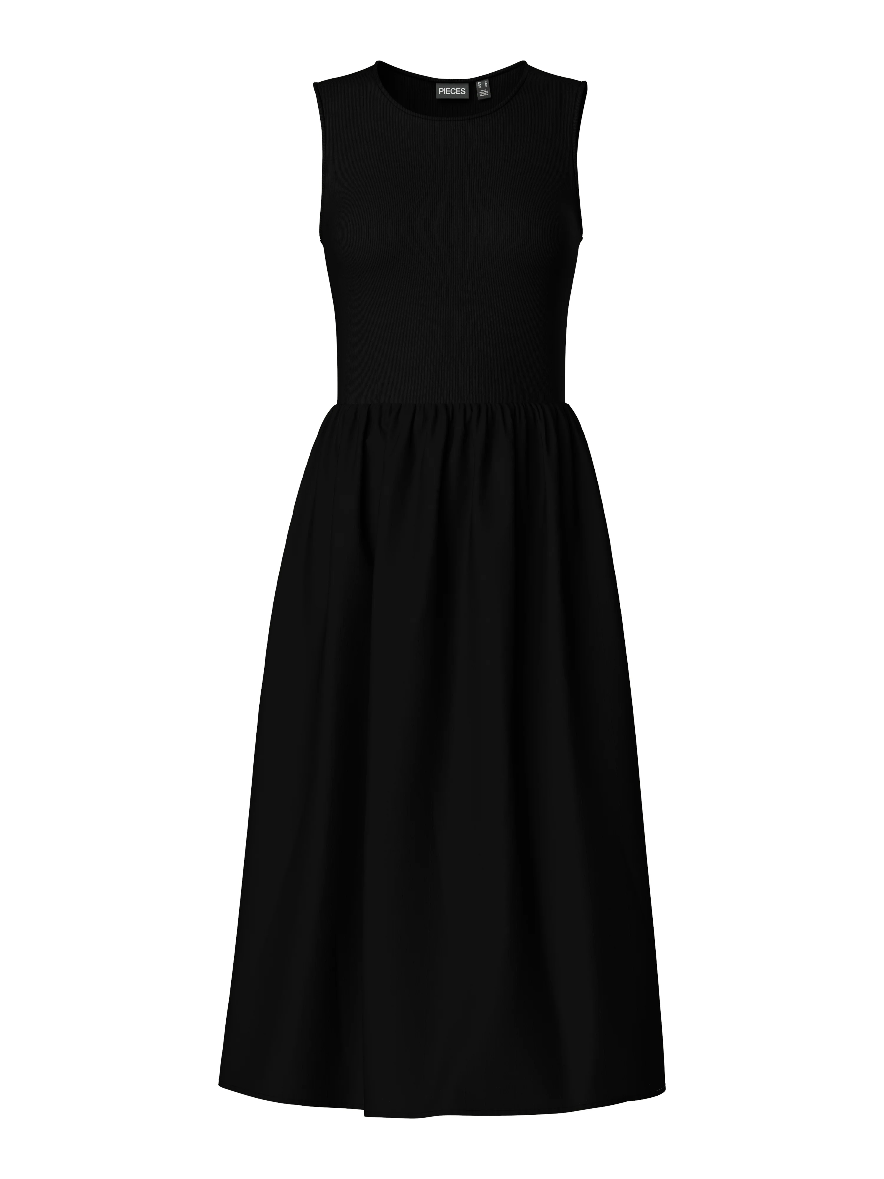 Joanie Sleeveless Midi Dress (Black) - Image 2