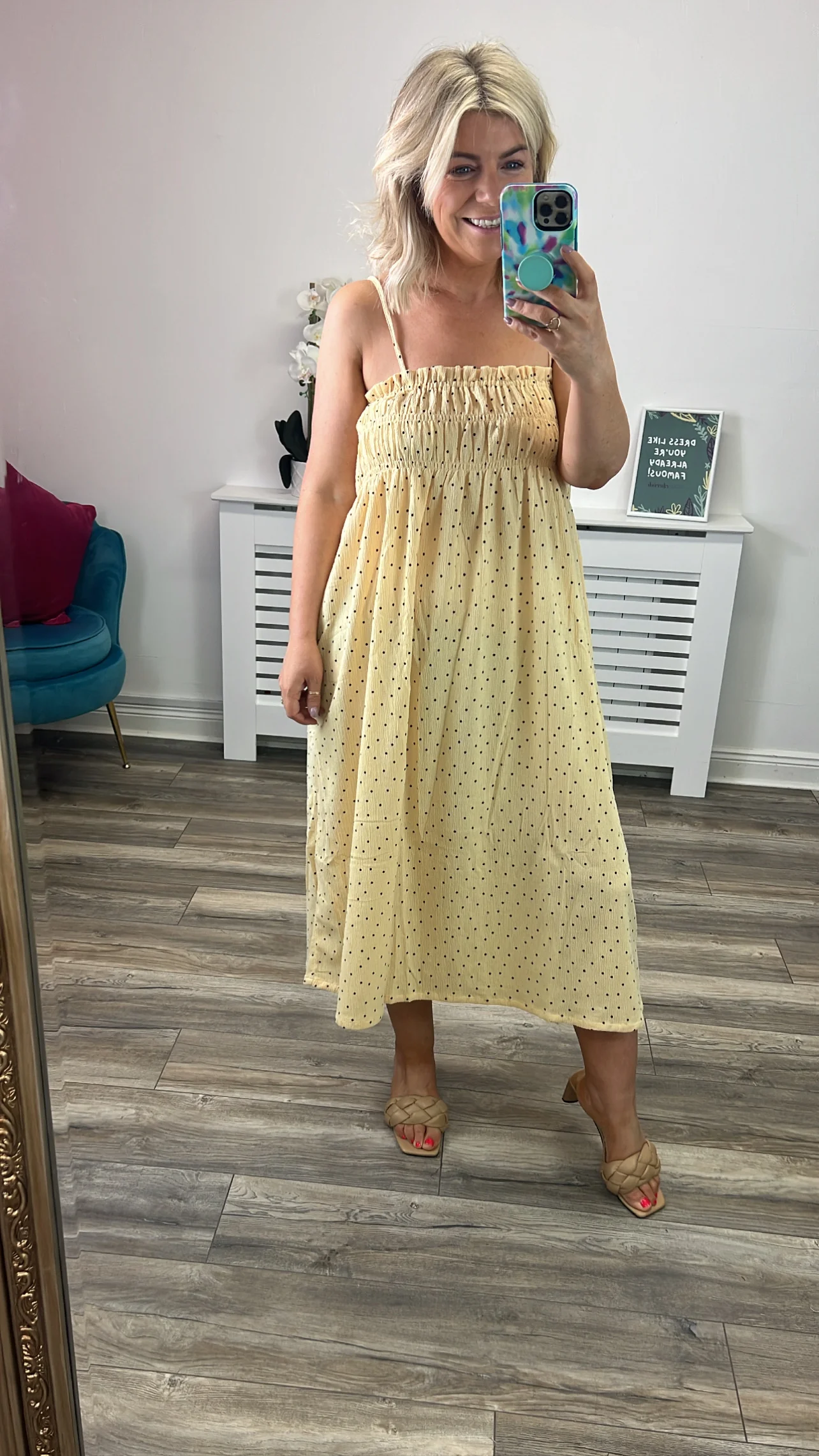 Josia Midi Dress (Yellow) - Image 2
