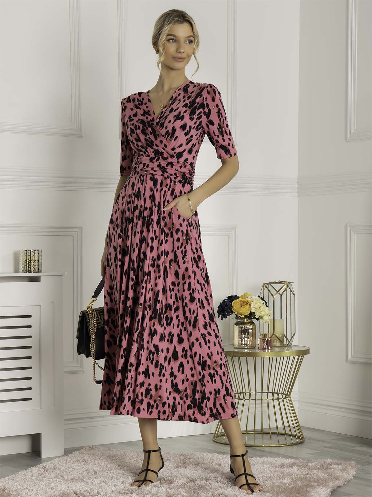 JOSIE ANIMAL PRINT MAXI DRESS (PINK ANIMAL) - Image 2