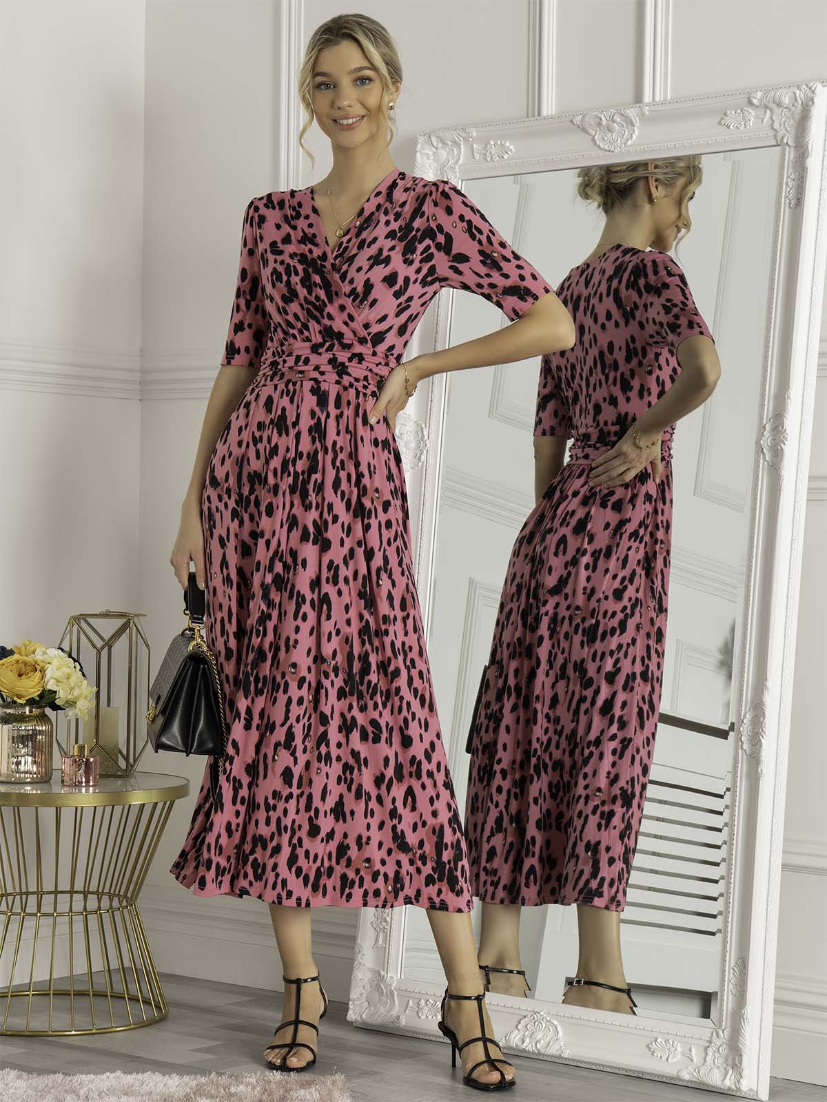 JOSIE ANIMAL PRINT MAXI DRESS (PINK ANIMAL) - Image 3