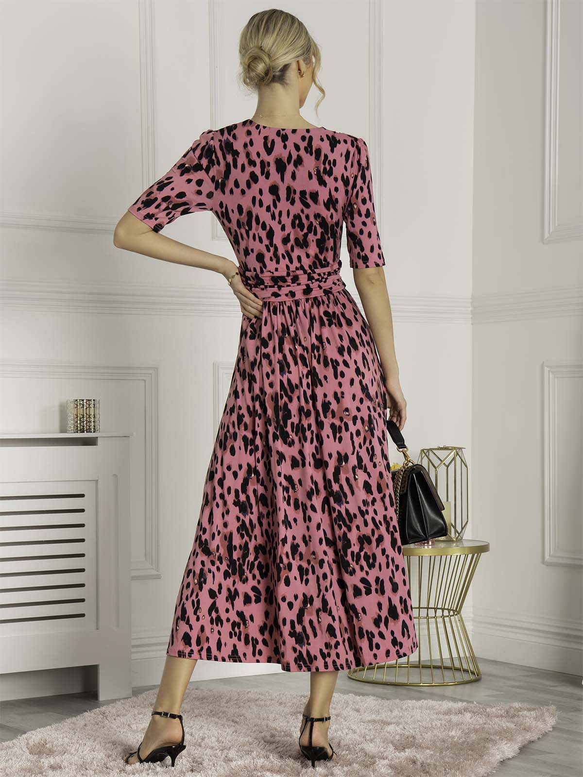 JOSIE ANIMAL PRINT MAXI DRESS (PINK ANIMAL) - Image 5