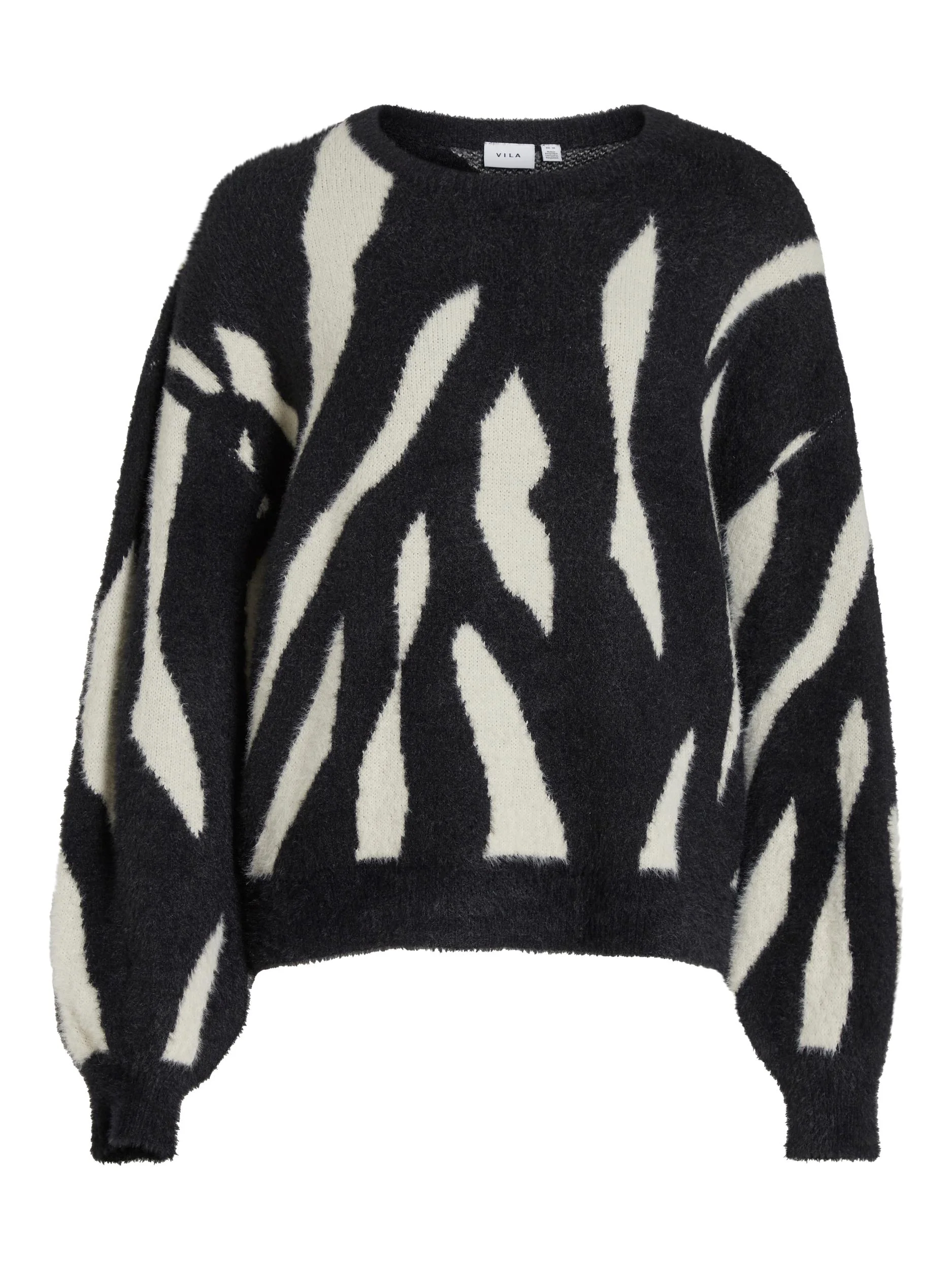 JULI JACQUARD JUMPER (BLACK/WHITE) - Image 5