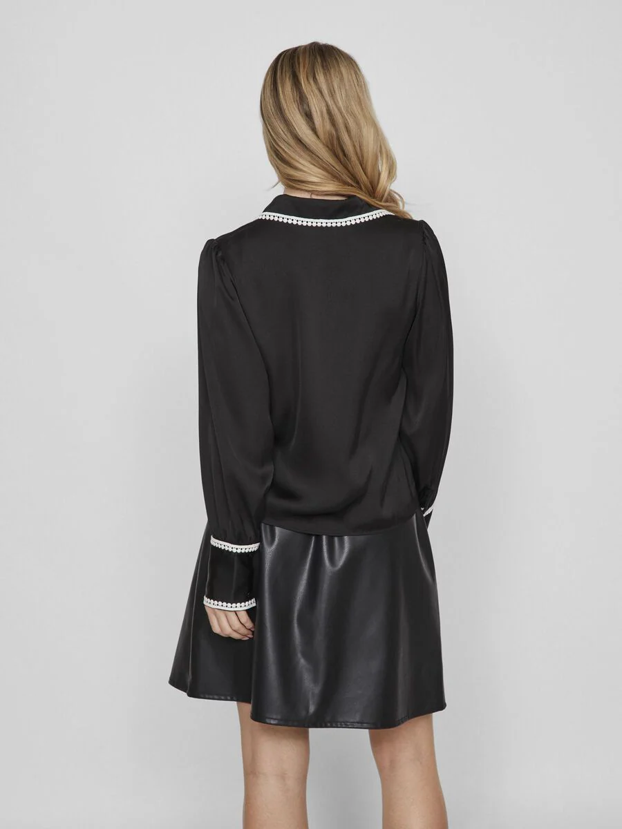 Julia Embroidered Shirt (Black) - Image 6