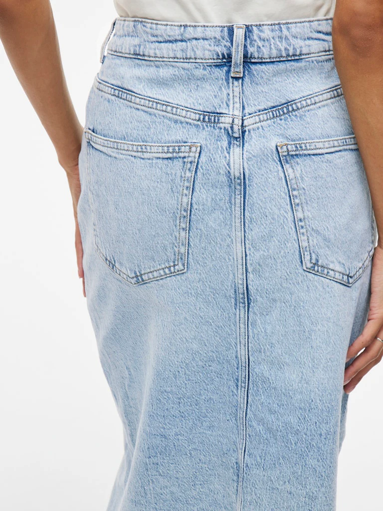 Julia Midi Denim Skirt (Light Blue) - Image 5
