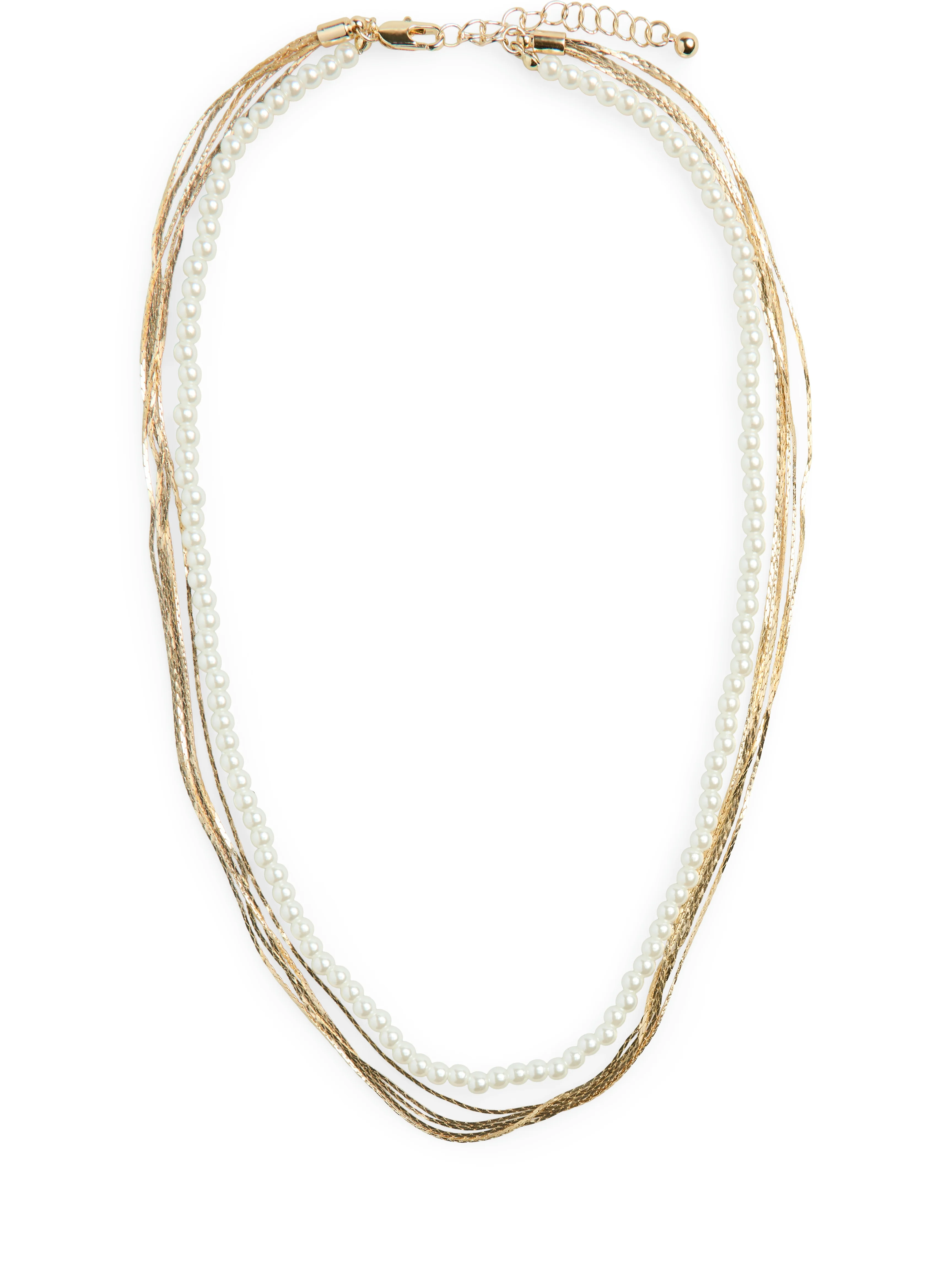 Julie Layered Necklace (Gold/Pearl)