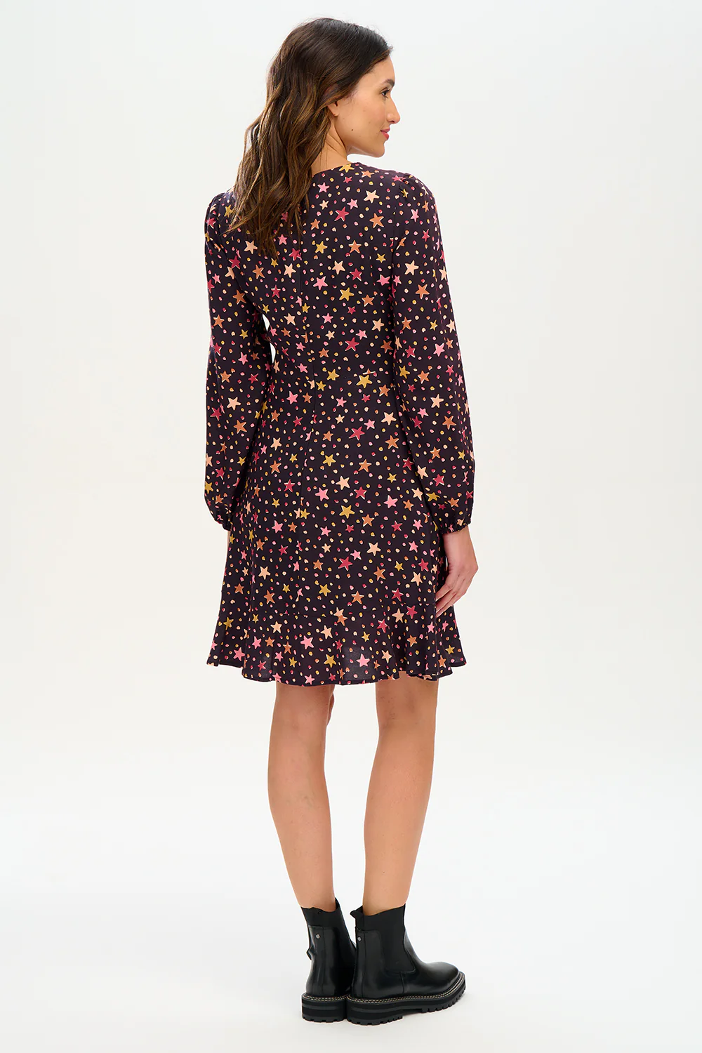 Juliette Dress - Black, Cutout Stars - Image 3
