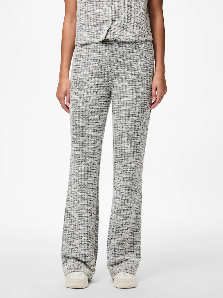 June Flared Pants (Cloud Dancer/Black) - Image 3