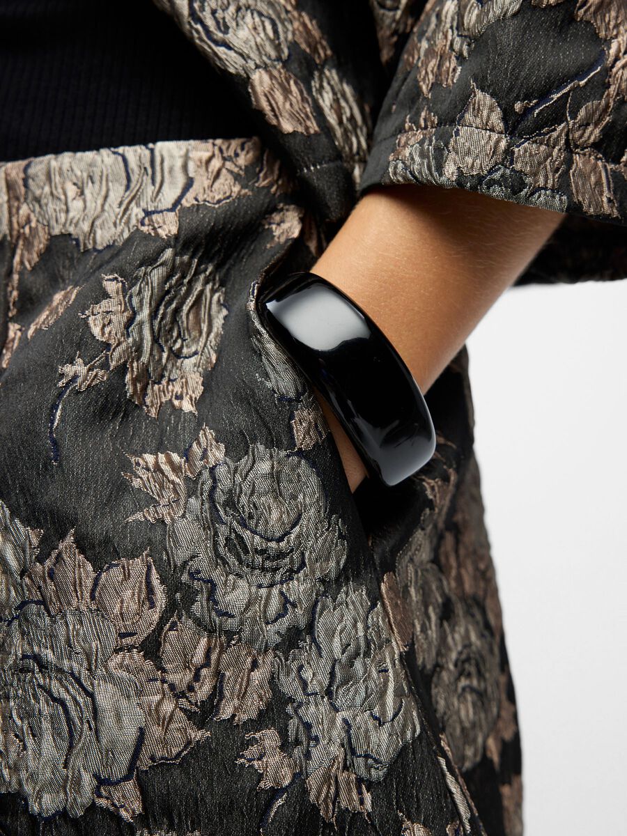 Juno Floral Mini Skirt (Black/Brown) - Image 3