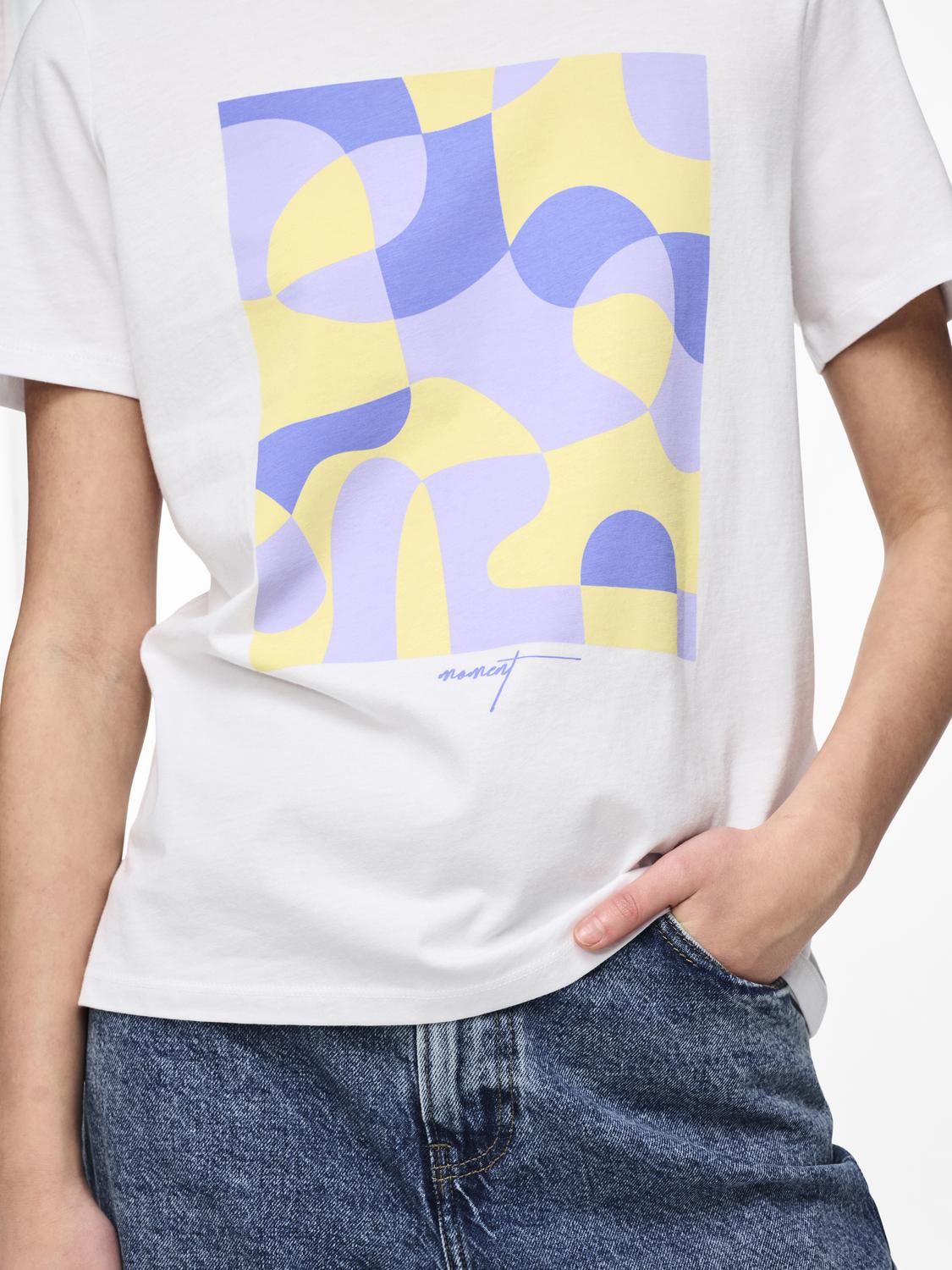 Kaitlyn T-Shirt (Bright White/Lavender) - Image 6