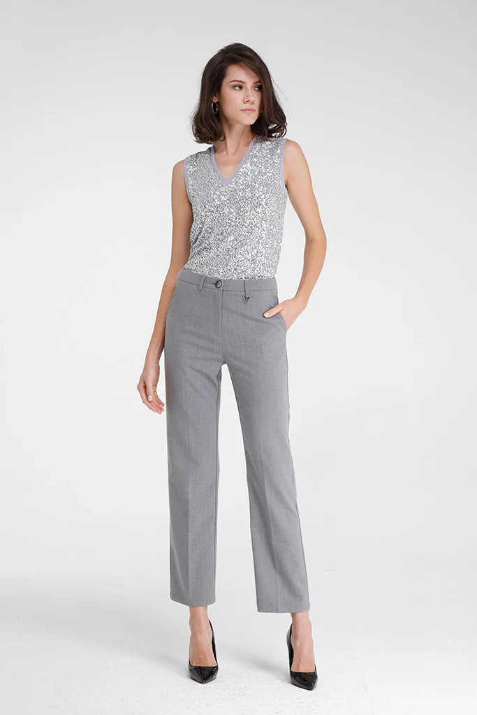 Kakao Sleeveless Top (Silver) - Image 3