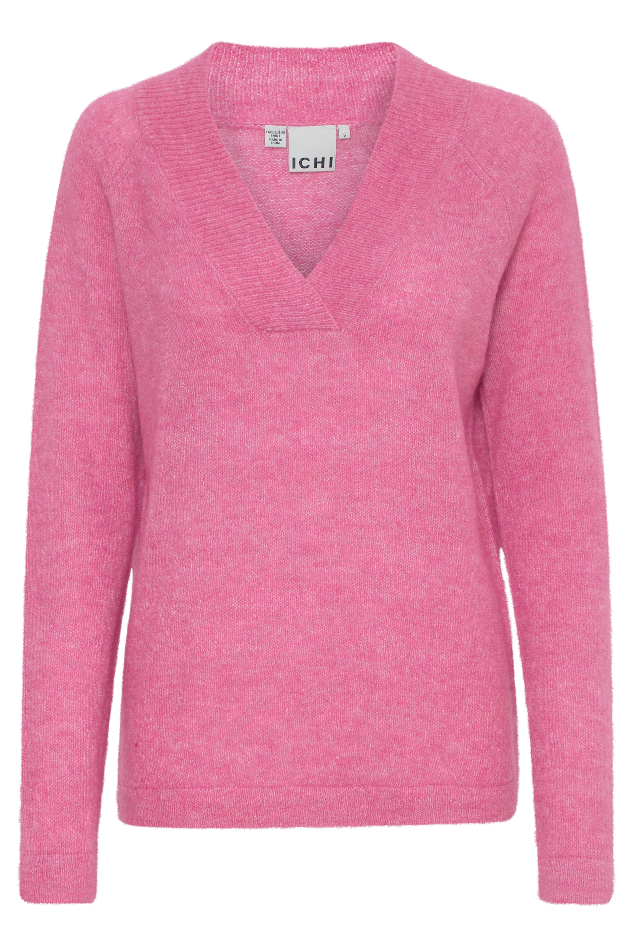 Kamara V-Neck Jumper (Super Pink) - Image 2