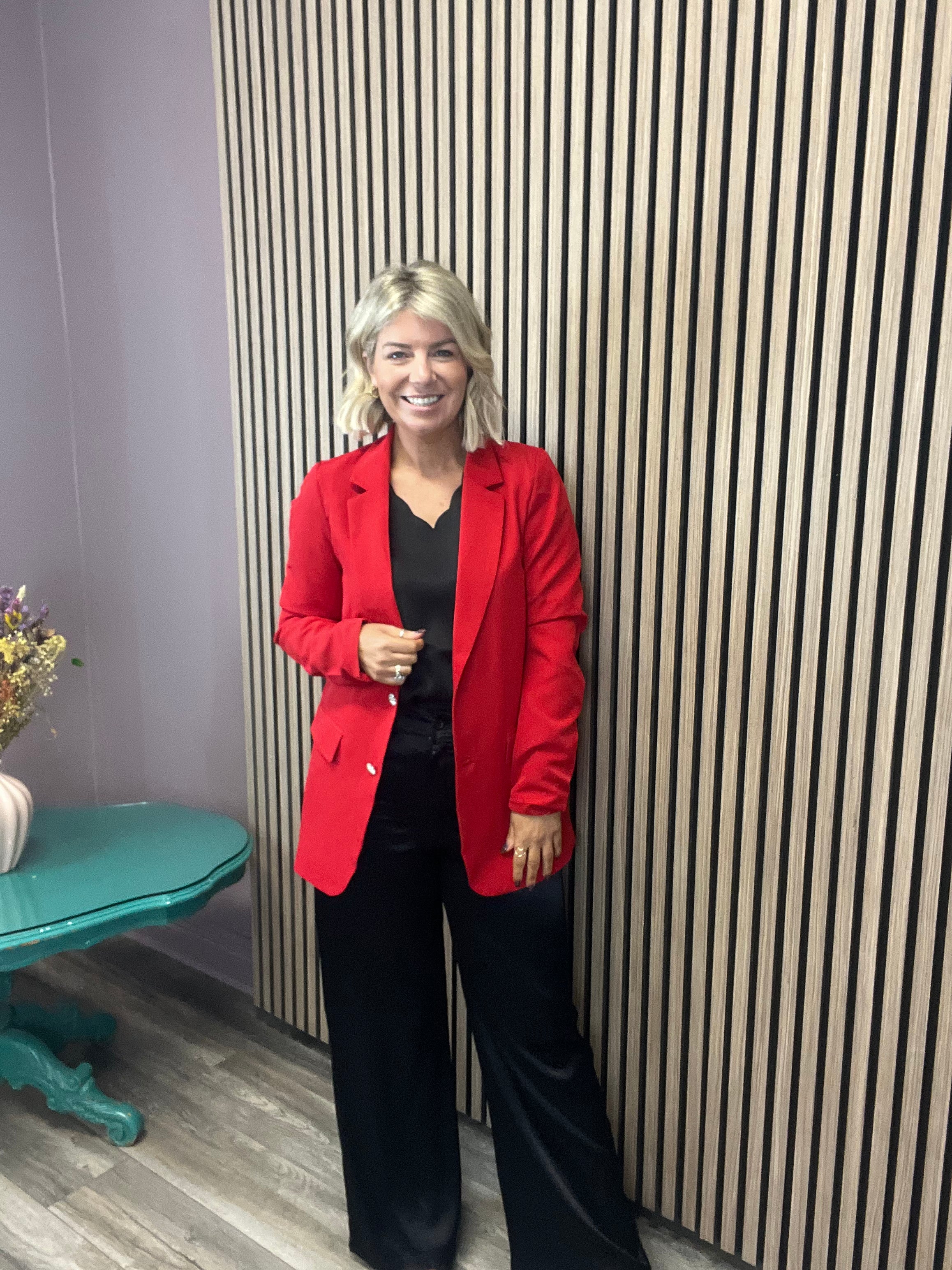 Kammas Deco Loose Blazer (Barbados Cherry) - Image 2